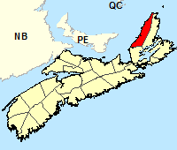 Location Map - Inverness County - Mabou and north