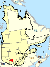 Carte de localisation pour le Mont-Laurier