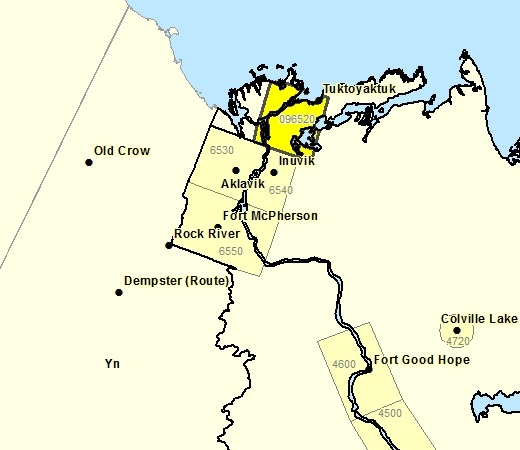 Sous-région de prévisions de la région de Tuktoyaktuk - East Channel