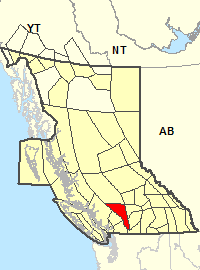 Carte de localisation - Canyon du Fraser