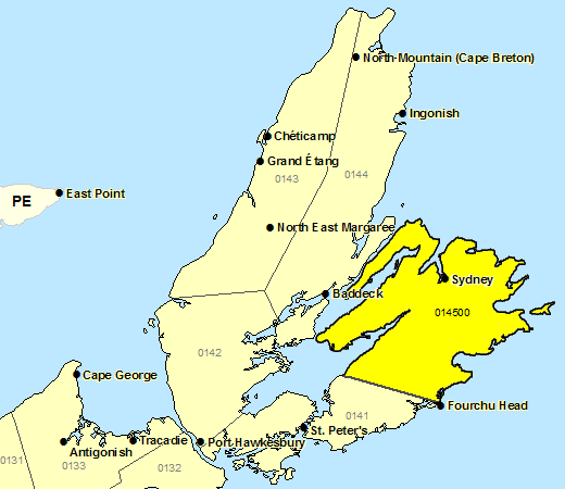 Forecast Sub-regions - Sydney Metro and Cape Breton County