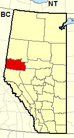 Carte de localisation - Grande Prairie - Beaverlodge - Valleyview
