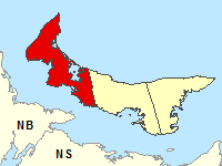 Carte de localisation - Comté de Prince Î.-P.-É.