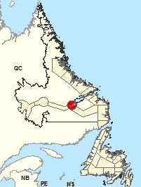 Carte de localisation - Partie supérieure du lac Melville