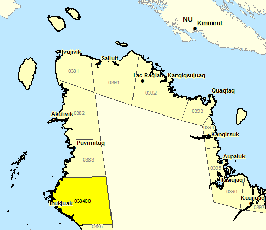 Sous-régions de prévisions - Inukjuak