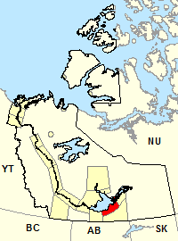 Carte de localisation - Région de Fort Resolution incluant la rte 6