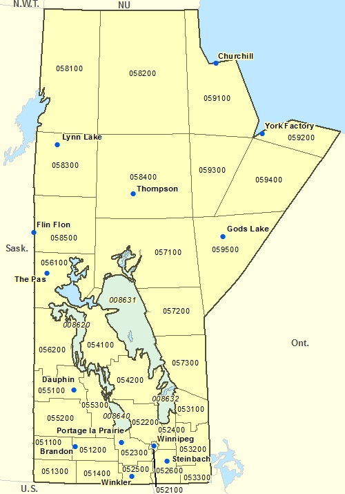 Warning regions of Manitoba