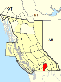 Carte de localisation - Vallée de l'Okanagan