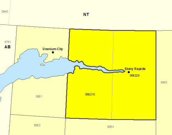 Sous-régions de prévisions de Fond-du-Lac - Stony Rapids