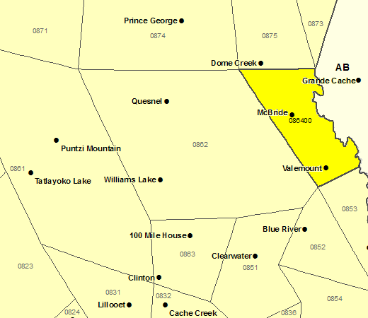Forecast Sub-regions of Yellowhead