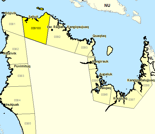 Forecast Sub-regions of Salluit