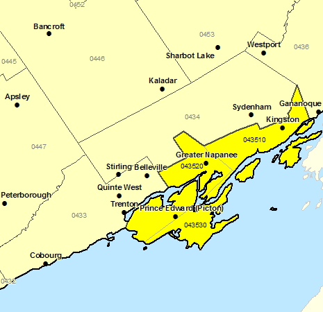 Forecast Sub-regions - Kingston - Prince Edward