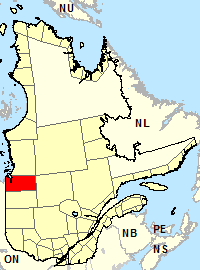 Location map for Waskaganish
