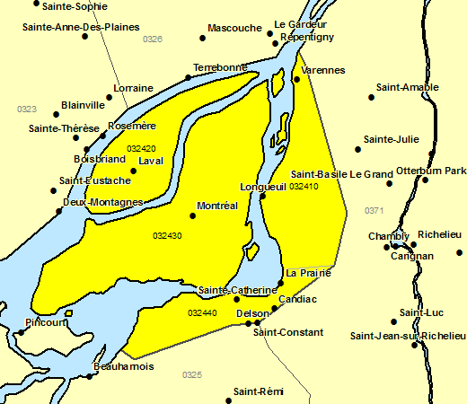 Forecast Sub-regions of Metro Montréal - Laval