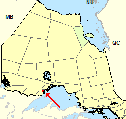 Carte de localisation - Ville de Thunder Bay