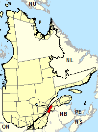 Carte de localisation pour Kamouraska - Rivière-du-Loup - Trois-Pistoles