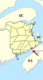 Carte de localisation - Parc national Fundy