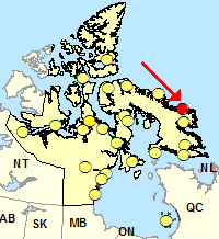 Carte de localisation - Qikiqtarjuaq