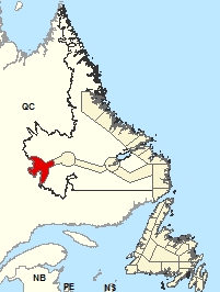 Carte de localisation - Labrador City et Wabush