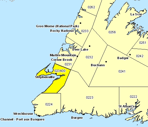 Forecast Sub-regions of Bay St. George 