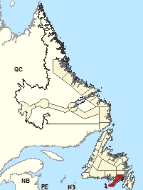 Carte de localisation - Péninsule de Burin