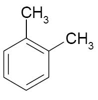 Chemical structure of ortho-xylene