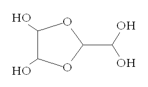 Structure chimique Dimère de glyoxal hydraté