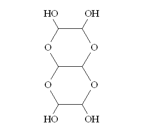 Structure chimique Trimère de glyoxal hydraté
