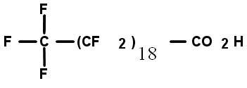 Structural formula of Perfluoroeicosanoic acid (C20 PFCA)