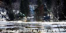 Image d'embâcles dans la rivière Saint-Jean.