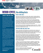 Cover page - Wind Chill Fact Sheet