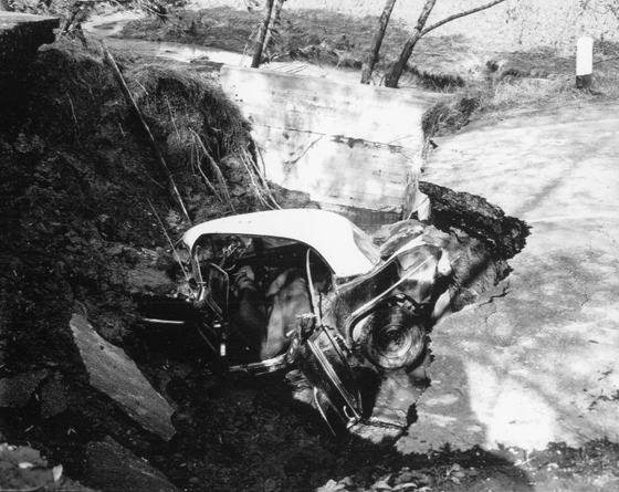 Crushed car (Ontario Archives RG 14 B-10-2 #422,6, Permission from Jim Gilford)