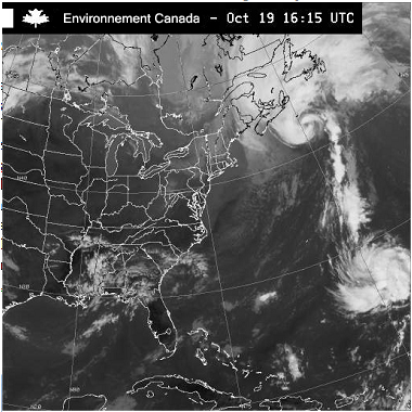 Image satellite de l’ouragan Michael