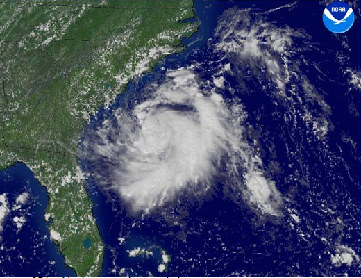 Image satellite d’une perturbation tropicale. Photo : NOAA