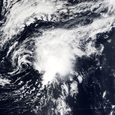 Satellite image of a tropical disturbance taken August 27, 2004. Photo: NOAA