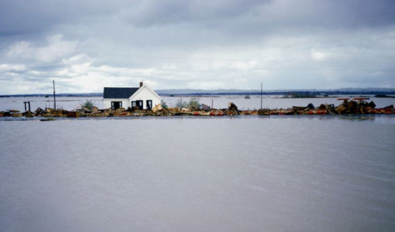 Flooded House on Marsh